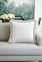 Elegant Luxury Fringed Pillowcase - Minimalist Modern Beige Edged Tufted Throw Pillow Cover