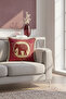 Indian Mandala Elephant Figured Fringed Pillow Case - Ethnic Bohemian Red Cream Tassel Throw Pillow Cover - 3