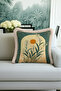 Daylight and Plants Fringed Pillowcase-Vintage Botanical Modern Green Cream Tufted Throw Pillow Cover - 3