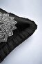 Mandala Motif Fringed Pillowcase - Ethnic Black and White Bohemian Tassel Throw Pillow Cover - 7