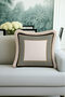 Luxury Checkered Fringed Pillowcase - Classic Modern Black Cream Gold Color Tassel Throw Pillow Cover - 5