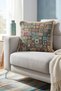 Oriental Mosaic Fringed Pillowcase - Colorful Bohemian Turquoise Red Tassel Throw Pillow Cover - 4