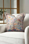 Tropical Sea View Fringed Pillowcase-Blue Coral Fish Aquarium Tufted Throw Pillow Cover