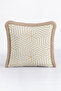 Geometric Modern Luxury Fringed Pillowcase - Stylish Art Deco Beige Cream Tufted Throw Pillow Cover - 2