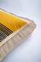 Modern Striped Fringed Pillowcase - Minimalist Yellow Black Bohemian Gray Tassel Throw Pillow Cover - 7
