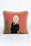 Modern Art Icon Fringed Pillowcase - Abstract Expressionist Bohemian Red Tassel Throw Pillow Cover - 4
