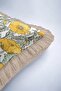 Flower Garden Fringed Pillowcase - Vintage Botanical Modern Yellow Beige Tassel Throw Pillow Cover - 7