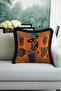 African-Influenced Ethnic Fringed Pillowcase - Tribal Bohemian Orange Black Tassel Throw Pillow Cover - 4