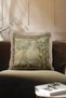 Baroque Vintage Luxury Fringed Pillowcase-Nature Scenery Painting Green Beige Tassel Throw Pillow Cover - 2