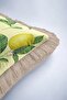 Lemon Blossom Garden Fringed Pillowcase - Vibrant Mediterranean Retro Yellow Tassel Throw Pillow Cover - 7