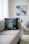 Avant-Garde Cat Portrait Fringed Pillowcase - Masked Figure Nostalgic Black Tassel Throw Pillow Cover - 5
