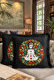 Chakra Mandala Fringed Pillowcase - Yoga Meditation Bohemian Black Tassel Throw Pillow Cover - 8
