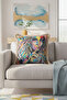 Artistic Texture Portrait Fringed Pillowcase - Colorful Bohemian Energetic Themed Tassel Throw Pillow Cover - 5