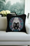 Mandala Figure Fringed Pillowcase - Spiritual Bohemian Black Tassel Throw Pillow Cover - 4