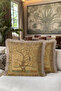 Gustav Klimt Tree Luxury Fringed Pillowcase-Abstract Yellow Gold Color Retro Tassels Throw Pillow Cover - 6