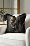 African Black Gold Color Artistic Fringed Pillowcase - Avant-Garde Black Tassel Throw Pillow Cover - 5