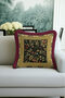 Elegant Vintage Floral Fringed Pillowcase - Classic Chic Retro Cream Burgundy Tassel Throw Pillow Cover - 5