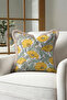 Flower Garden Fringed Pillowcase - Vintage Botanical Modern Yellow Beige Tassel Throw Pillow Cover - 2