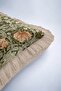 Luxury Victorian Floral Fringed Pillowcase-Nature Nostalgic Green Beige Tassel Throw Pillow Cover - 7