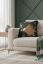 Children's Room Fox Fringed Pillowcase-Nature Themed Modern Green Brown Tassel Throw Pillow Cover - 2
