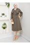 Women's Belted and Zipper Detailed Trench Coat