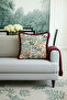Flower Garden Elegance Fringed Pillowcase - Natural Botanical Vintage Red Tassel Throw Pillow Cover - 5