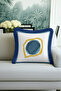 Soylu Modern Art Fringed Pillowcase - Abstract Bohemian Blue Gold Color Tassel Throw Pillow Cover - 4