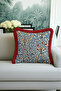 Natural Orchard Fringed Pillowcase - Ethnic Spice Tone Blue Red Tassel Throw Pillow Cover - 5