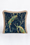 Emerald Peacock Luxury Fringed Pillowcase-Night Blue Gold Color Bohemian Tassel Throw Pillow Cover - 5