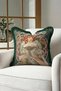 Art Nouveau Fringed Pillowcase - Romantic Female Figure Bohemian Green Tassel Throw Pillow Cover - 2