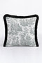 French Country Elegant Fringed Pillowcase-Romantic Pastoral Rustic Black Tassel Throw Pillow Cover - 3