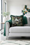 Luxury Fringed Pillowcase with Mythological Figure-Green Black Fantastic Classic Tassels Throw Pillow Case - 4