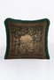 Elegant Luxury Fringed Pillowcase-Taffeta Green Brown Classic Tufted Throw Pillow Cover - 4