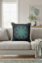 Luxury Mandala Fringed Pillowcase - Authentic Bohemian Green Gold Color Tassel Throw Pillow Cover - 3