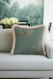 Elegant Emerald Velvet Luxury Fringed Pillowcase-Emerald Green Ethnic Modern Tufted Throw Pillow Cover - 2