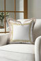 Aesthetic Marble Framed Fringed Pillowcase - Luxury Gold Color Modern Tufted Throw Pillow Cover - 2