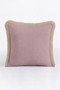 Elegant Powder Purple Fringed Pillowcase - Soft Modern Beige Tufted Throw Pillow Cover - 2