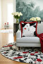 Artistic Portrait Fringed Pillowcase - Stylish Monochrome Modern Red Tassel Throw Pillow Cover - 4