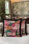 Flower Garden Fringed Pillowcase - Colorful Vintage Bohemian Black Tassel Throw Pillow Cover - 6