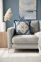 Palace-Inspired Luxurious Fringed Pillowcase - Mediterranean Elegant Country Blue Cream Tassel Throw Pillow Cover - 4