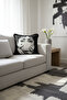 Surreal Black and White Portrait Fringed Pillowcase - Artistic Retro Monochrome Tassel Throw Pillow Cover