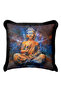 Bohemian Light Energy Fringed Pillowcase - Mystic Cosmos Themed Navy Blue Tassel Throw Pillow Cover - 3