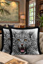 Wild Noble Leopard Fringed Pillowcase-Nobility Black Gray Modern Gold Color Tassels Throw Pillow Cover - 8