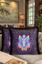 Legendary Wolf Figured Fringed Pillowcase - Bright Bohemian Night Black Color Tassel Throw Pillow Cover - 8