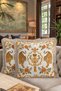 Luxury Tiger Floral Fringe Pillowcase - Elegant Bohemian Gold Color Tassel Throw Pillow Cover - 8