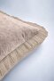 Art Deco Marble Cream Fringed Pillowcase - Luxury Modern Powder Beige Tufted Throw Pillow Cover - 7