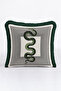 Elegant Green Snake Motif Luxury Fringed Pillowcase-Black Geometric Modern Tufted Throw Pillow Cover - 5