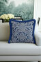 Baroque Chic Classic Luxury Fringed Pillowcase-Blue Elegant Modern Navy Tassel Throw Pillow Cover - 5
