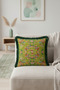 Baroque Floral Bird Motif Luxury Fringed Pillowcase-Flower Garden Pattern Tufted Throw Pillow Cover - 5