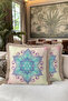Luxury Mandala Fringed Pillowcase - Bohemian Pastel Blue Purple Tassel Throw Pillow Cover - 6